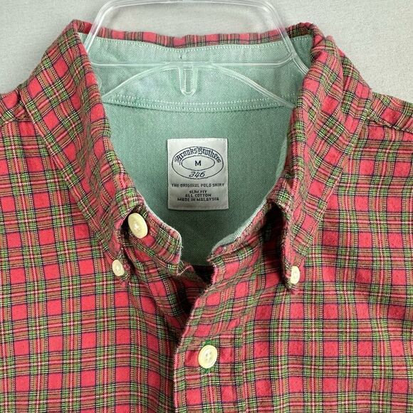Brooks Brothers Men’s Flannel Shirt Medium Slim Fit - Picture 6 of 8